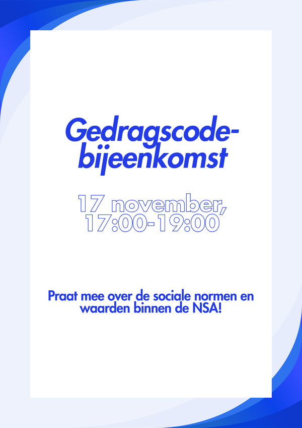 Poster Gedragscode-bijeenkomst