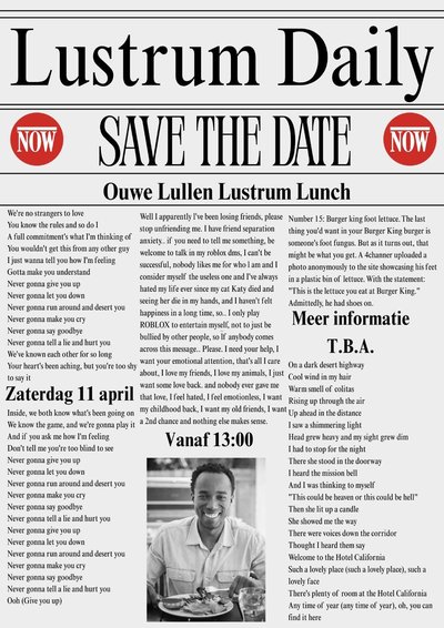 Lustrum ouwe lullen lustrum lunch
