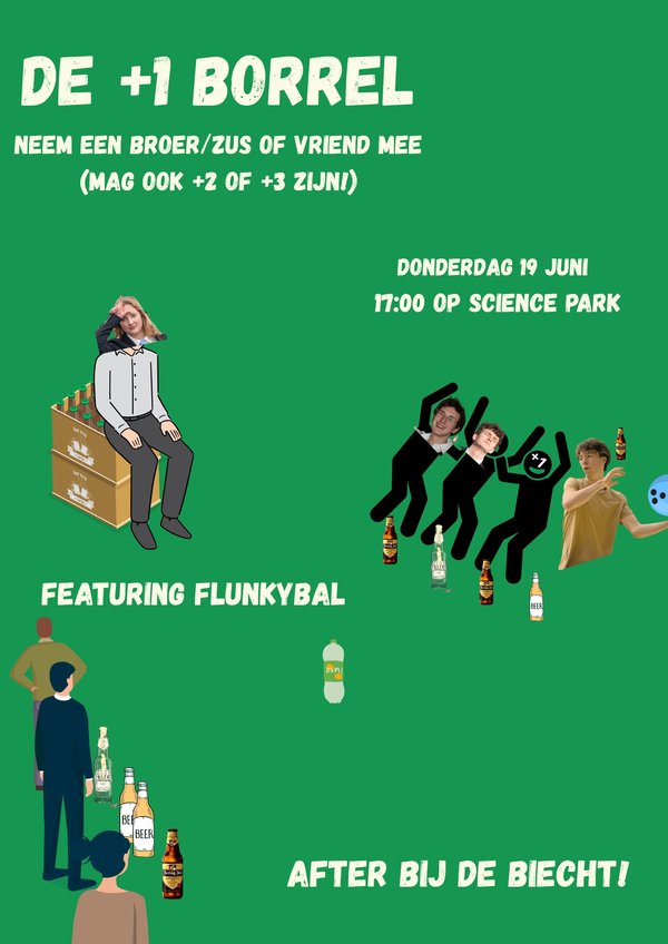 Poster De +1 Borrel
