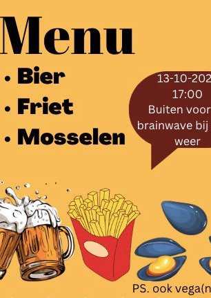 Poster Bier Friet Mosselen