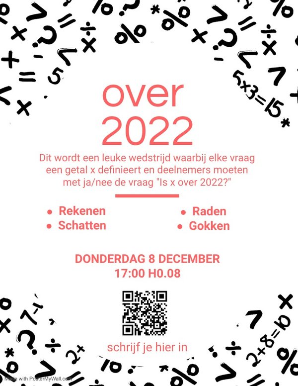 Poster Wiskunde Wedstrijd22